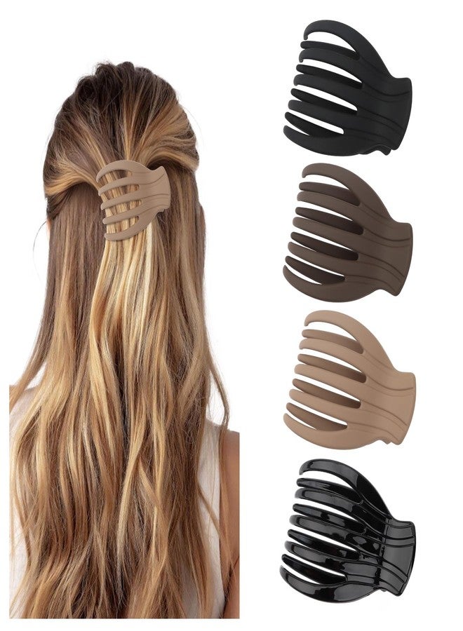 Amariver 4Pcs Flat Hair Clips for Women French Claw Alligator Concord Flat Hair Clips Fashion Accessories for Women Girls - Image 1